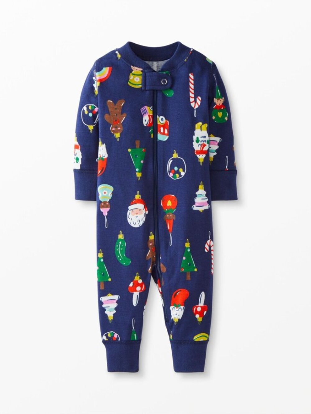 Hanna Anderson: Baby Boy Christmas Ornament Print One Piece Organic Cotton NEW